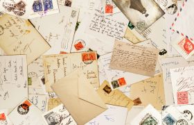 Viele Briefe und Postkarten